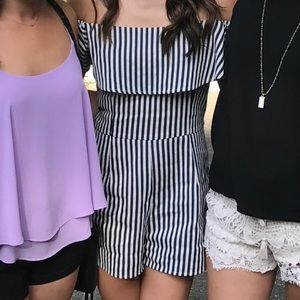 off the shoulder romper